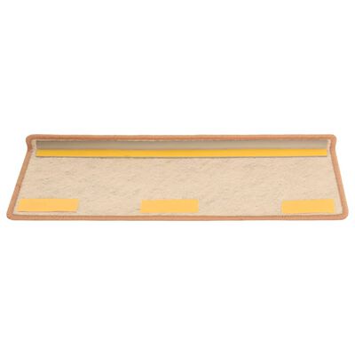 vidaXL Lipnūs laiptų kilimėliai, 15vnt., oranžinės spalvos, 65x21x4cm