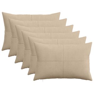 vidaXL Pagalvėlės užvalkalas 6 pcs ALMELO Taupe 30 x 50 cm mančester