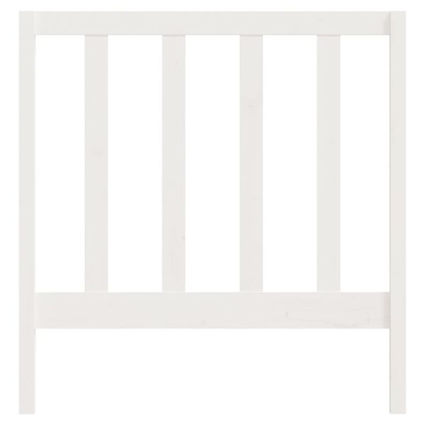 vidaXL Lovos galvūgalis, baltas, 96x4x100cm, pu&scaron;ies medienos masyvas