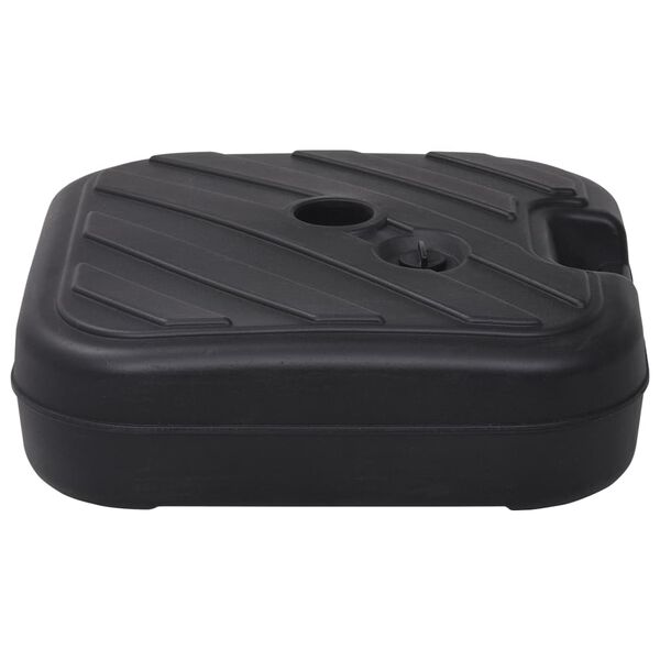 vidaXL Skėčio pagrindas, juodas, pildomas smėliu/vandeniu, 24l
