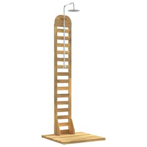 vidaXL Lauko du&scaron;as 225 cm Kietas akacijos medis ir nerūdijančio plieno