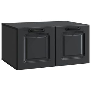 vidaXL Sieninė TV spintelė Juoda 59,5 x 41 x 30 cm Apdirbta mediena
