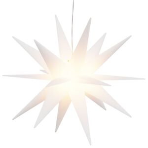 vidaXL Kalėdinis &scaron;viestuvas su LED, baltos spalvos, 43cm, sulankstomas