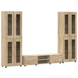 vidaXL TV spintelių komplektas su stalčių FLORIN 3 pcs Sonoma ąžuolas