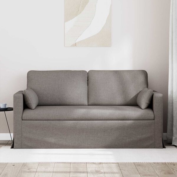 vidaXL Sofa Taupe Bendri matmenys: 158 x 78 cm (P X G x A) Aksomas