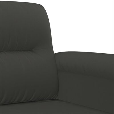 vidaXL Krėslas, tamsiai pilkos spalvos, 60cm, mikropluošto audinys
