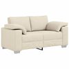 vidaXL Dvita&scaron;kė sofa Smėlio 160 cm Lino mi&scaron;inio audinys