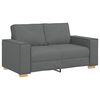 vidaXL Sofa 3 pcs Tamsiai pilka 220 x 80 x 84 cm Lino mi&scaron;inio audinys