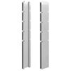 vidaXL Tvoros stulpai, 20vnt., sidabriniai, 140cm, plienas