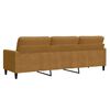 vidaXL Trivietė sofa, rudos spalvos, 210cm, aksomas