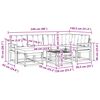 vidaXL Lauko sofos komplektas su pagalve 7 pcs Natūralus ir grietinėlė