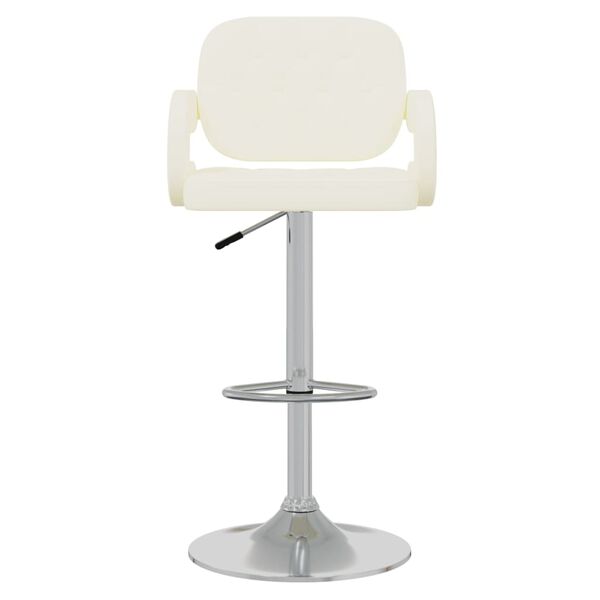 vidaXL Baro taburetė, kreminės spalvos, dirbtinė oda