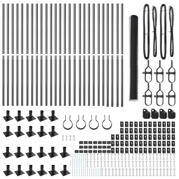 vidaXL Tvorelės stulpas Pilka 50 x 1,4 m (25 mm tinklas)
