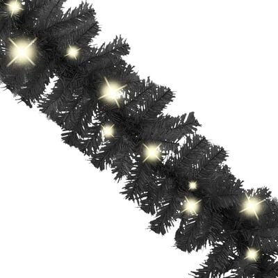 vidaXL Kalėdinė girlianda su LED lemputėmis, juodos spalvos, 20m