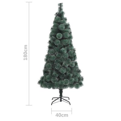 vidaXL Dirbtinė Kalėdų eglutė su stovu, žalios spalvos, 180cm, PET