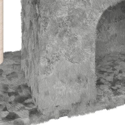vidaXL Draskyklė katėms su stovu iš sizalio, šviesiai pilka, 51cm