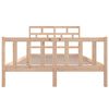 vidaXL Lovos rėmas, 120x200cm, pušies medienos masyvas