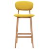 vidaXL Baro taburetės, 2vnt., garstyčių geltonos spalvos, audinys