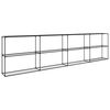 vidaXL 3 lentynų augalų stovas Juoda 400 x 32 x 104 cm Plienas