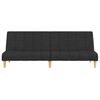 vidaXL Dvivietė sofa-lova, juodos spalvos, audinys