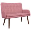 vidaXL Dvita&scaron;kė sofa Rožinė 115 x 61 x 87 cm Aksomas