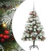 vidaXL Dirbtinė Kalėdų eglutė Žalia ir balta 120 cm