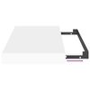 vidaXL Pakabinamos sieninės lentynos, 2vnt., baltos, 40x23x3,8cm, MDF