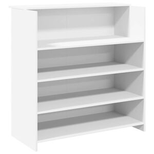 vidaXL Registratūros stalas, baltas, 100x50x103,5 cm, inžinerinė mediena