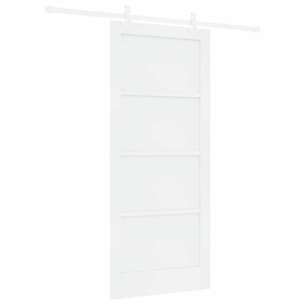 vidaXL Slankios durys Balta 86 x 198,5 cm Kietos pu&scaron;ies mediena
