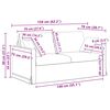 vidaXL Sofa 2 pcs Mėlyna 158 x 78 x 80 cm Aksomas