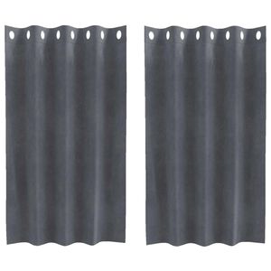 vidaXL Užtemdymo užuolaidos 2 pcs &Scaron;viesiai pilka 140 x 140 cm Aksomas