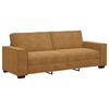 vidaXL Trivietė sofa, ruda, 220x78x84 cm, aksominė