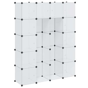 vidaXL Modulinė spinta su 14 skyrių, balta, 37x146x180,5cm