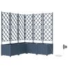 vidaXL Sodo vazonas Pilka 40 x 40 x 125,5 cm Plastmasė