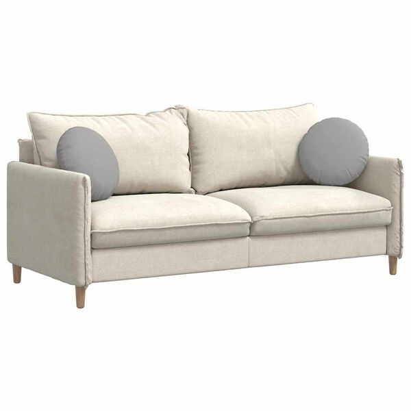 vidaXL Sėdynių pagalvėlės 2 pcs Debesų pilka &Oslash;40 x 13 cm audinys