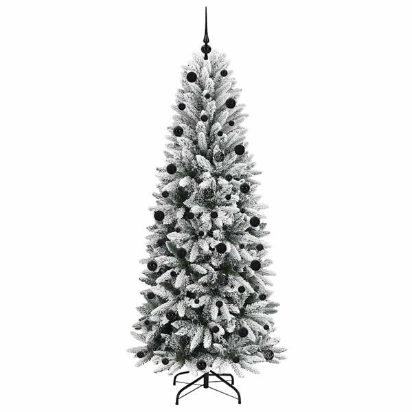 vidaXL Dirbtinė Kalėdų eglutė su 300 LED s stovu Balta 210 cm