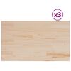 vidaXL Stalvir&scaron;iai, 3vnt., 80x47x2,5cm, pu&scaron;ies masyvas, stačiakampiai