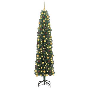 vidaXL Dirbtinė Kalėdų eglutė Žalia 180 cm PVC, plienas ir plastikas