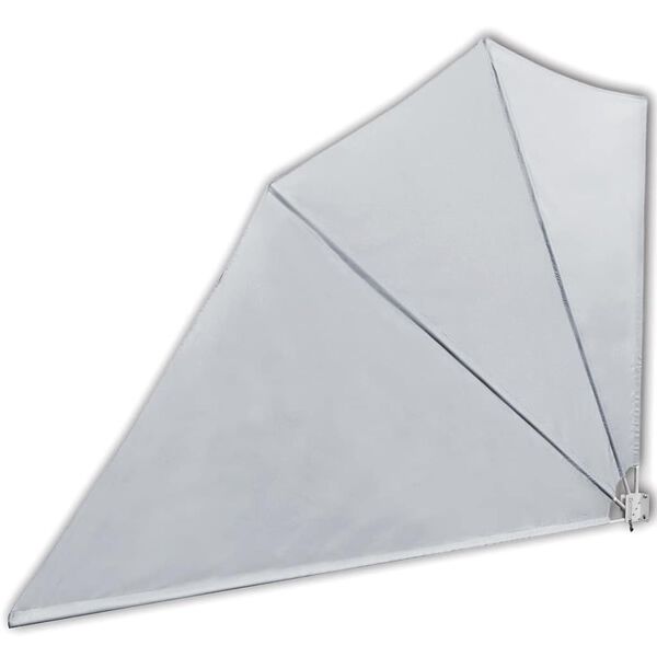 vidaXL Sulankstoma šoninė balkono markizė, pilka, 160x240cm