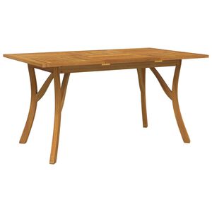 vidaXL Sodo stalas, 150x90x75cm, akacijos medienos masyvas