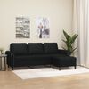 vidaXL Trivietė sofa su pakoja, juodos spalvos, 180cm, dirbtinė oda