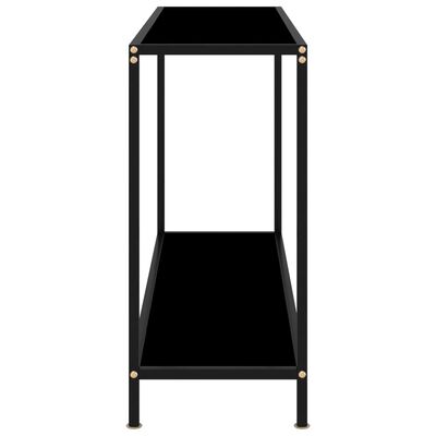 vidaXL Konsolinis staliukas, juodas, 120x35x75cm, grūdintas stiklas