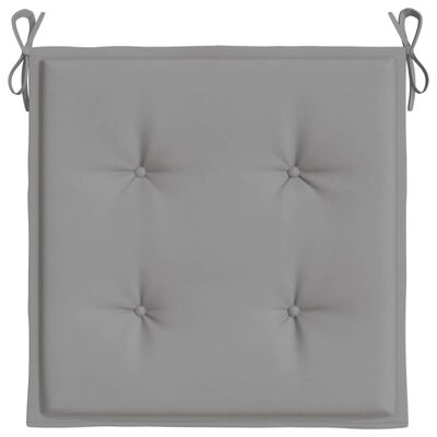 vidaXL Sodo kėdės pagalvėlės, 4vnt., pilkos, 50x50x3cm, audinys