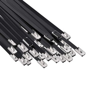 vidaXL Laido tvirtinimas 250 vnt. 4,6 x 700 mm Juoda