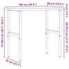 vidaXL Darbastalis, 100x60x(73-99,5)cm, bukmedis, stačiakampis
