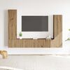vidaXL 4 dalių sieninis televizoriaus spintelės komplektas Artisan Oak