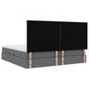 vidaXL Lova su daiktų laikymo vieta ir LED Tamsiai pilka 200 x 200 cm