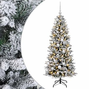 vidaXL Dirbtinė kalėdinė eglutė su rutuliuku 120 cm 150 LED