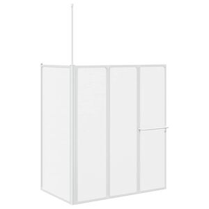 vidaXL Vonios ekranas Matinis 120 x 70 x 137 cm Aliuminis