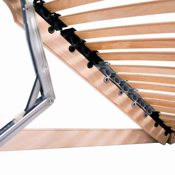 vidaXL Lamelinis lovos pagrindas Ruda 140 x 190 cm Kietas bukas medis